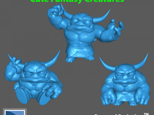 Cute Monsters Baby Infernals 3D Print Model