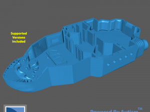 Modular Spaceship for Tabletop Wargames 3D Print Model