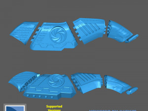 Modular Spaceship for Tabletop Wargames 3D Print Model