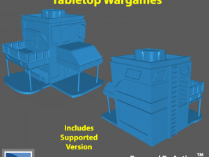 Small City Building for 6mm-8mm Sci-Fi Wargames 3D Print Model