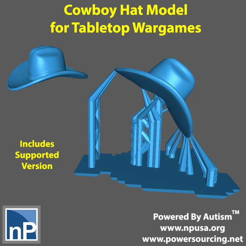 Modern Marvels - Cowboy Hat 3D Print Model .c4d .max .obj .3ds .fbx .stl .blend 