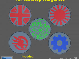 40mm Objective Markers for Tabletop Wargames 3D प्रिंट मॉडल