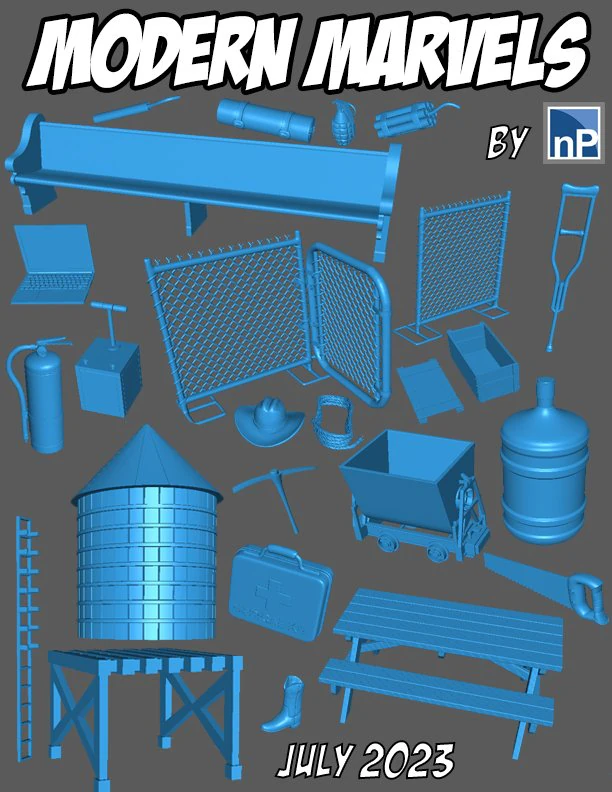 Modern Marvels - July 2023 Patreon Release 3D Print Model .c4d .max .obj .3ds .fbx .stl .blend 