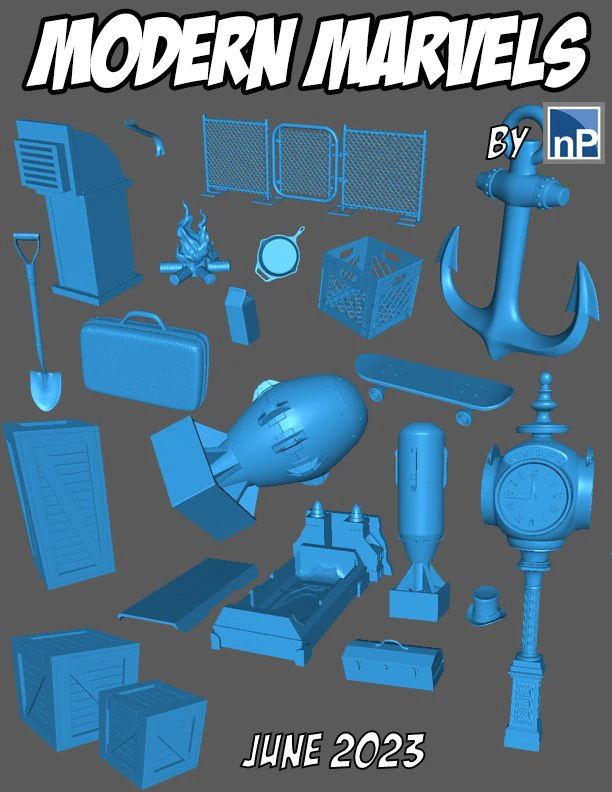 Modern Marvels - June 2023 Patreon Release 3D Print Model .c4d .max .obj .3ds .fbx .stl .blend 