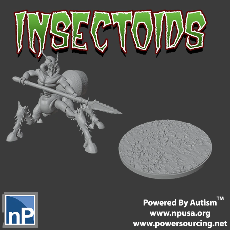Insectiod Warrior 3D Print Model .c4d .max .obj .3ds .fbx .stl .blend