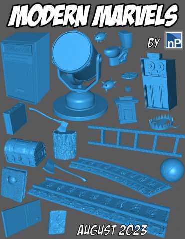 Modern Marvels - August 2023 Patreon Release 3D Принт Модель .c4d .max .obj .3ds .fbx .stl .blend 