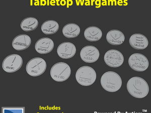 20mm Wargame Status Tokens Model do druku 3D