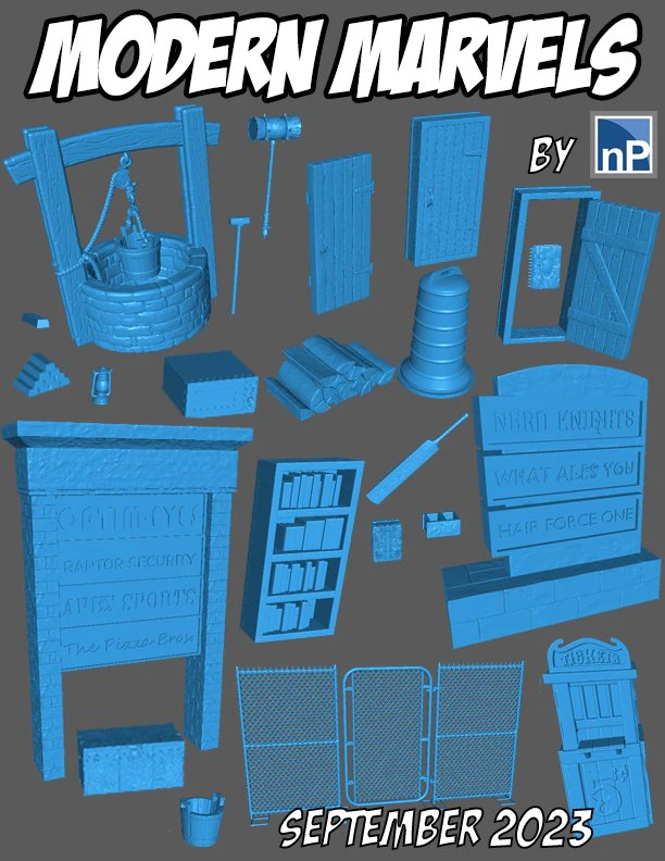 Modern Marvels - September 2023 Patreon Release 3D Print Model .c4d .max .obj .3ds .fbx .stl .blend 
