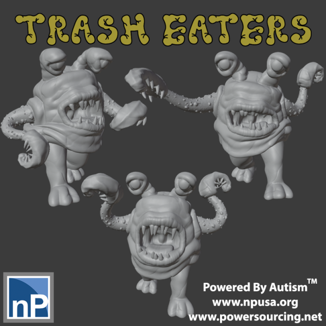 Trash Eaters - Otyughs 3D Принт Модель .c4d .max .obj .3ds .fbx .stl .blend