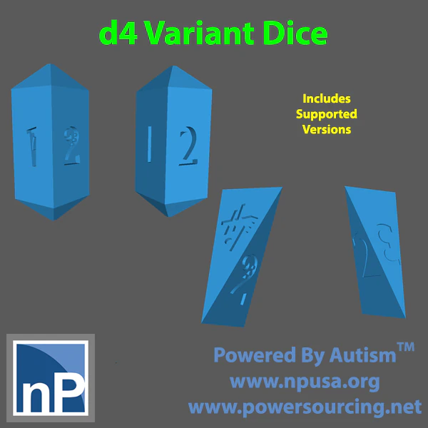 D4 Dice Variants pack 1 3D Model .c4d .max .obj .3ds .fbx .stl .blend 