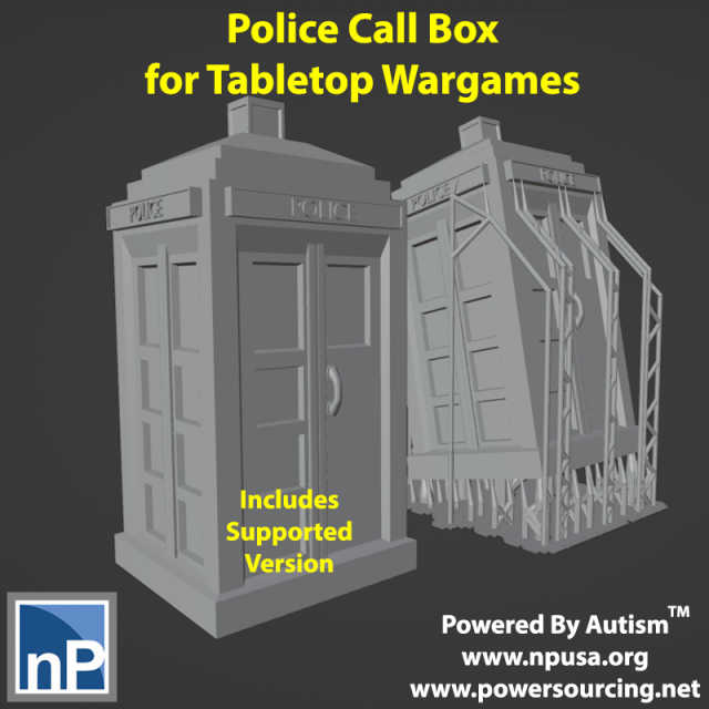 Modern Marvels - November 2023 Police Call Box 3D प्रिंट मॉडल .c4d .max .obj .3ds .fbx .stl .blend 