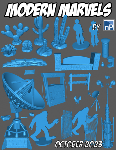 Modern Marvels - October 2023 Patreon Release 3D 打印模型 .c4d .max .obj .3ds .fbx .stl .blend 