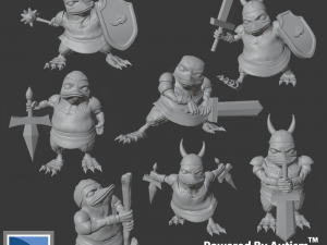 Fantasy Duck-Men Warriors Modelo de Impressão 3D