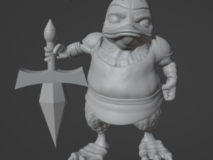 Fantasy Duck-Men Warriors 3D 프린트 모델