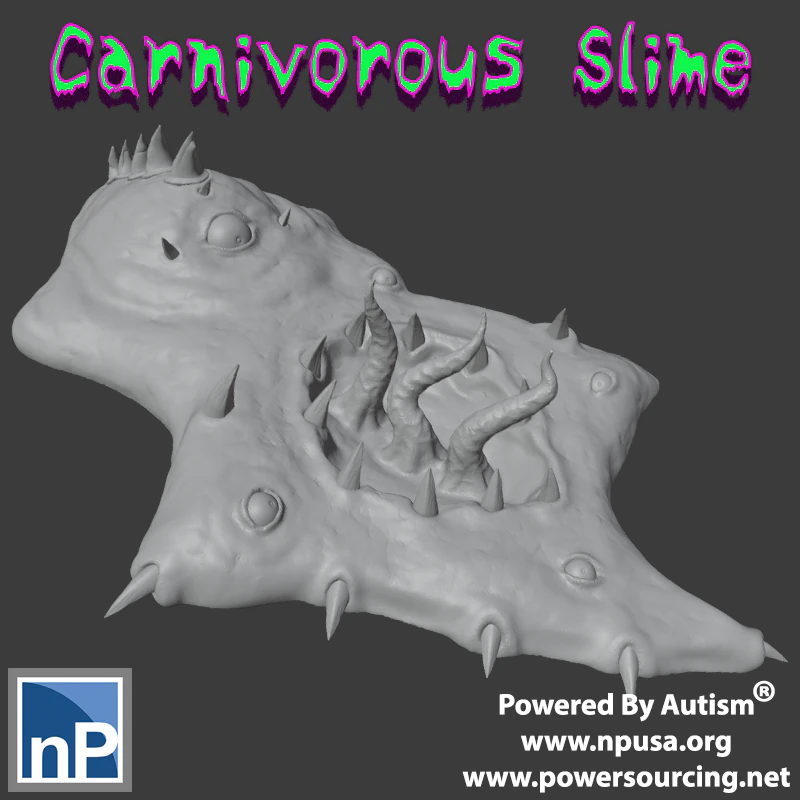 Giant Carnivorous Slime 01 3D Print Model .c4d .max .obj .3ds .fbx .stl .blend 
