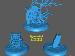 30mm Owl Tokens - Objective Markers 3D प्रिंट मॉडल
