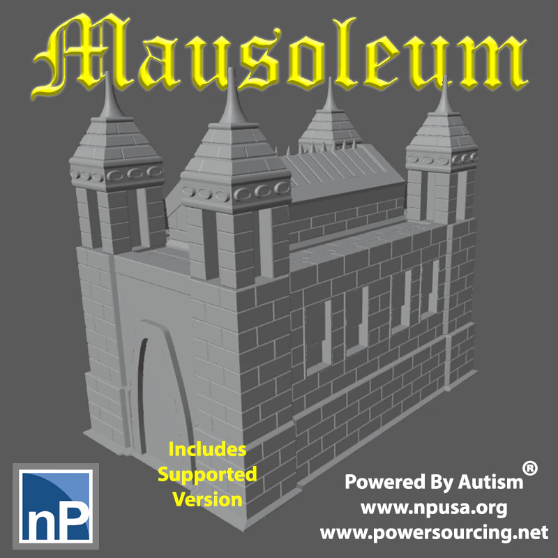 Modern Marvels - Mausoleum 3D Print Model .c4d .max .obj .3ds .fbx .stl .blend 