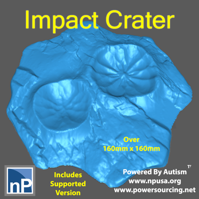 Modern Marvels - Small Crater for Tabletop Wargames Modèles 3D en vedette .c4d .max .obj .3ds .fbx .stl .blend 
