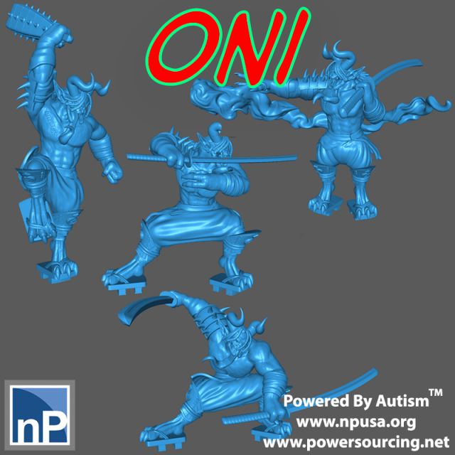 Oni Warriors 3D-Druckmodell .c4d .max .obj .3ds .fbx .stl .blend 