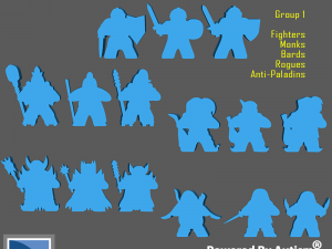 Fantasy Meeples - Set 1 3D Print Model