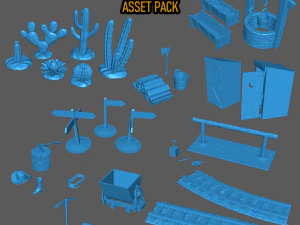 Wild West Asset Pack 1 3D Print Model