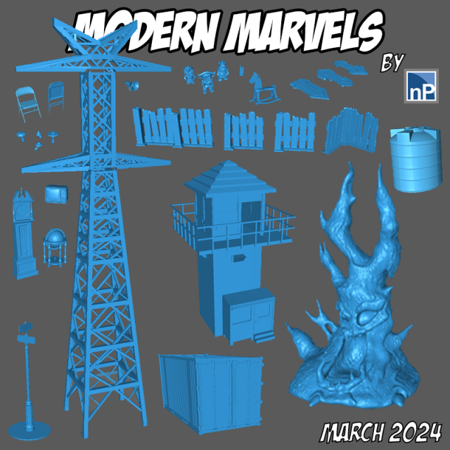 Modern Marvels - March 2024 Full Release Model do druku 3D .c4d .max .obj .3ds .fbx .stl .blend