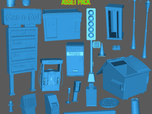 Modern City Asset Pack 1 3D Print Model