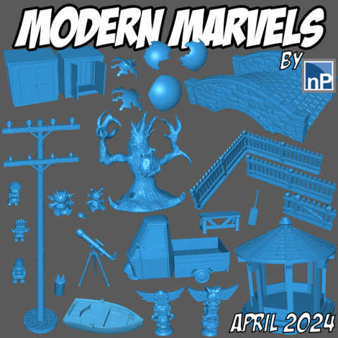 Modern Marvels - April 2024 Full Release Model do druku 3D .c4d .max .obj .3ds .fbx .stl .blend 