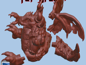 Giant Fat Dragon 3D Print Model