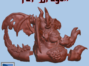 Giant Fat Dragon 3D Print Model