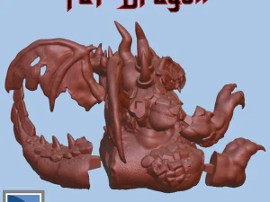 Giant Fat Dragon 3D Print Model