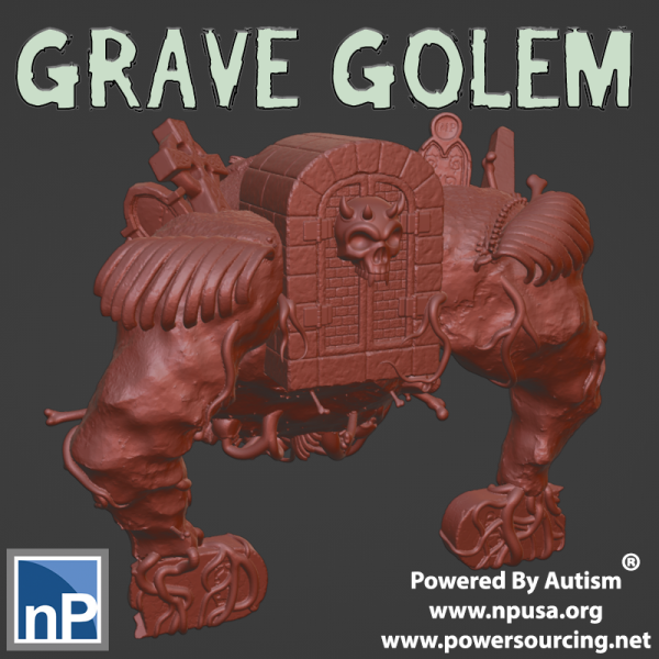 Grave Golem 3D 打印模型 .c4d .max .obj .3ds .fbx .stl .blend 
