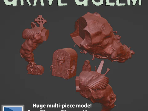Grave Golem 3D Print Model