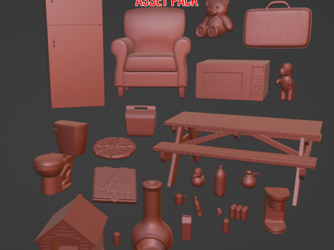 Life in the Suburbs Asset Pack 1 Modelo de Impressão 3D