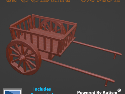 Wooden Cart 3D प्रिंट मॉडल