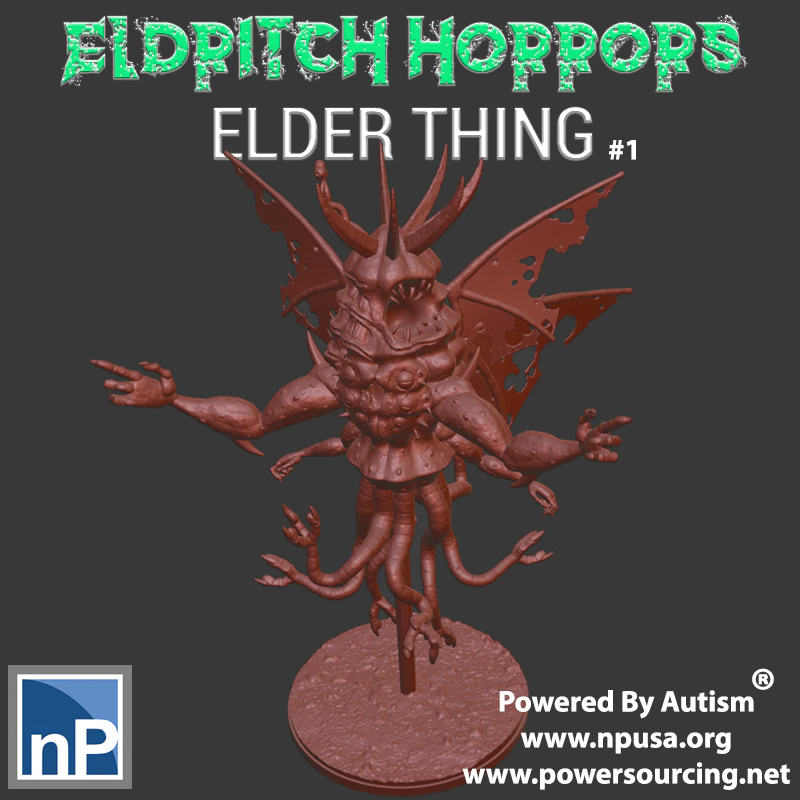 Eldritch Horrors - Elder Thing 1 3D Print Model .c4d .max .obj .3ds .fbx .stl .blend 
