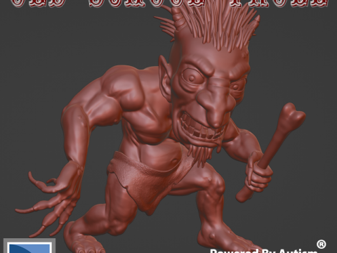 Old School Troll 3D प्रिंट मॉडल