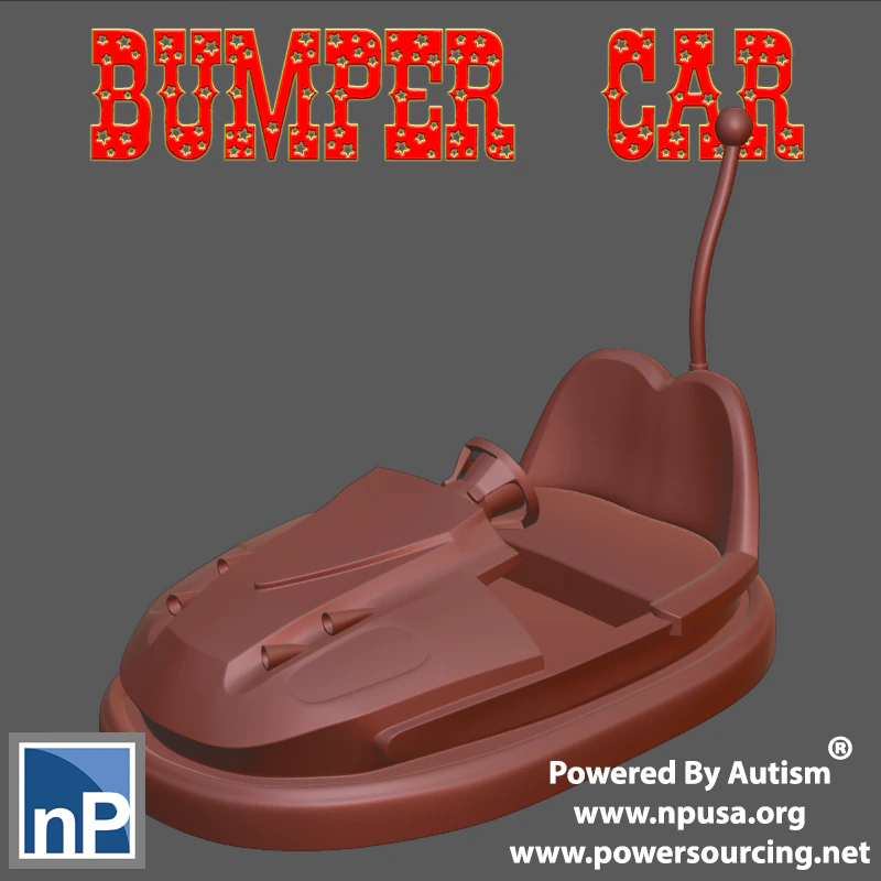 Bumper Car 3D Print Model .c4d .max .obj .3ds .fbx .stl .blend 