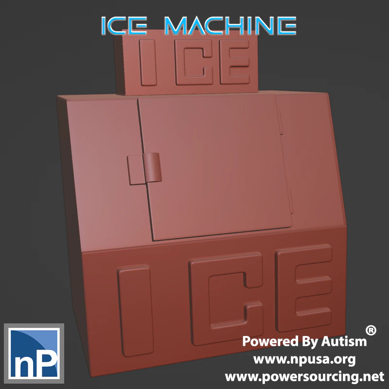 Ice Machine 3D Print Model .c4d .max .obj .3ds .fbx .stl .blend 