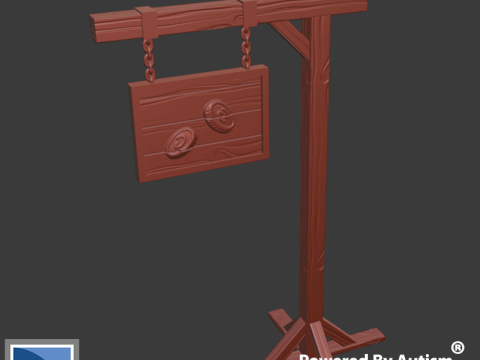 Fantasy Store Signpost 3D 打印模型