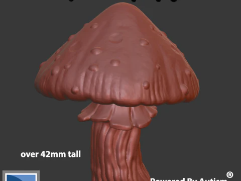 विशालकाय मशरूम 3D प्रिंट मॉडल