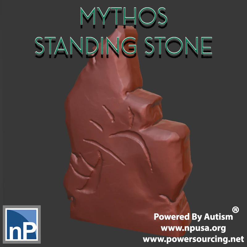 Mythos Standing Stone 3D Print Model .c4d .max .obj .3ds .fbx .stl .blend