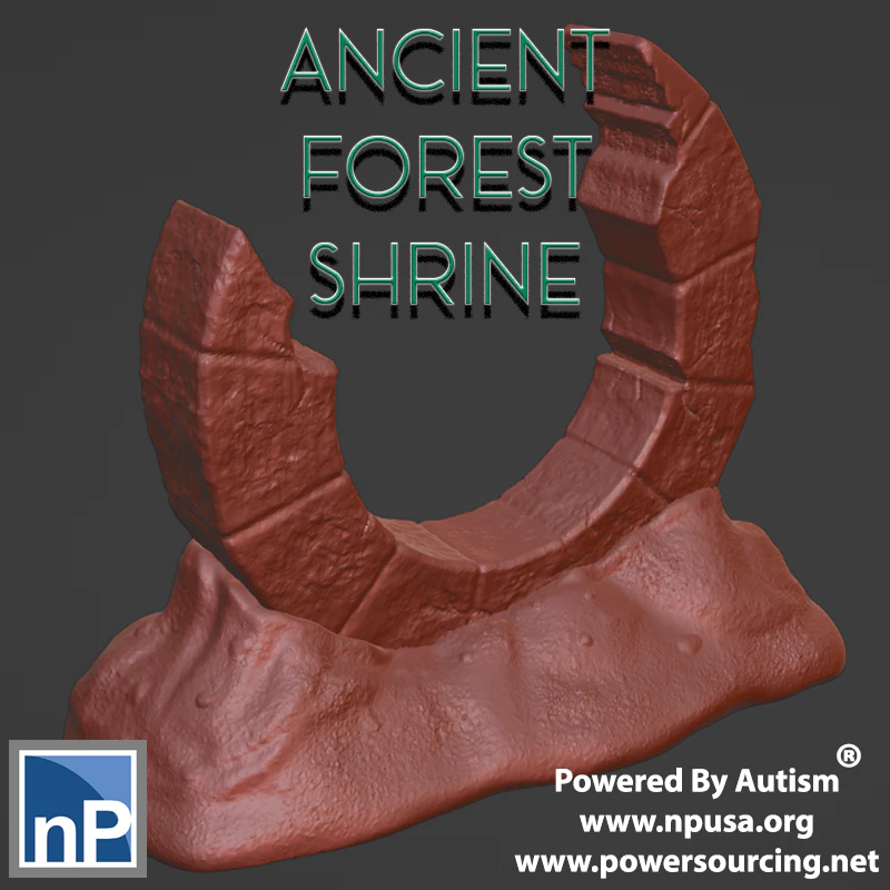 Ancient Forest Shrine 3D Print Model .c4d .max .obj .3ds .fbx .stl .blend
