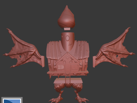 Baba Yagas Hut Model Cetak 3D