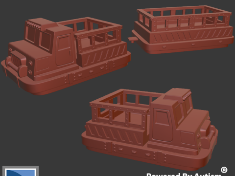 Hover Truck and Trailer 3D 打印模型
