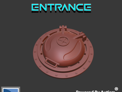 Entrada do Bunker Modelo de Impressão 3D