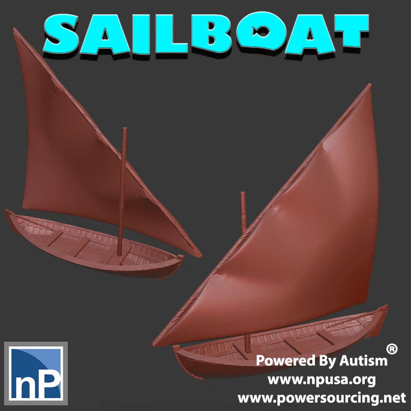 Sailboat 3D Print Model .c4d .max .obj .3ds .fbx .stl .blend 