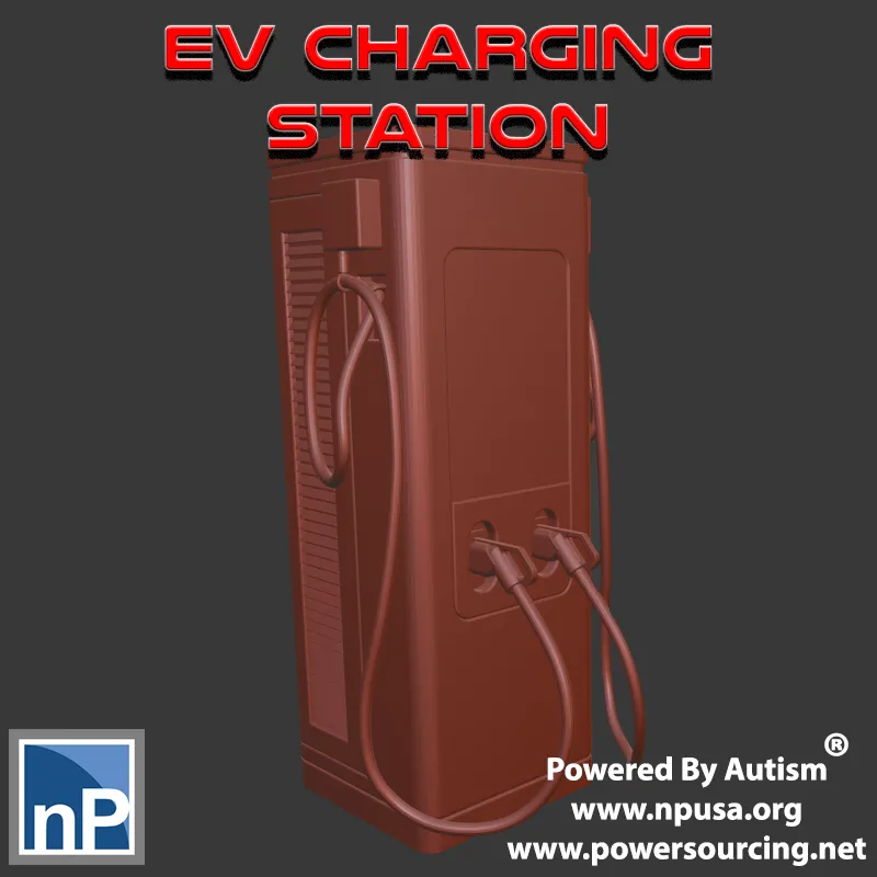 EV Charging Station 3D Print Model .c4d .max .obj .3ds .fbx .stl .blend