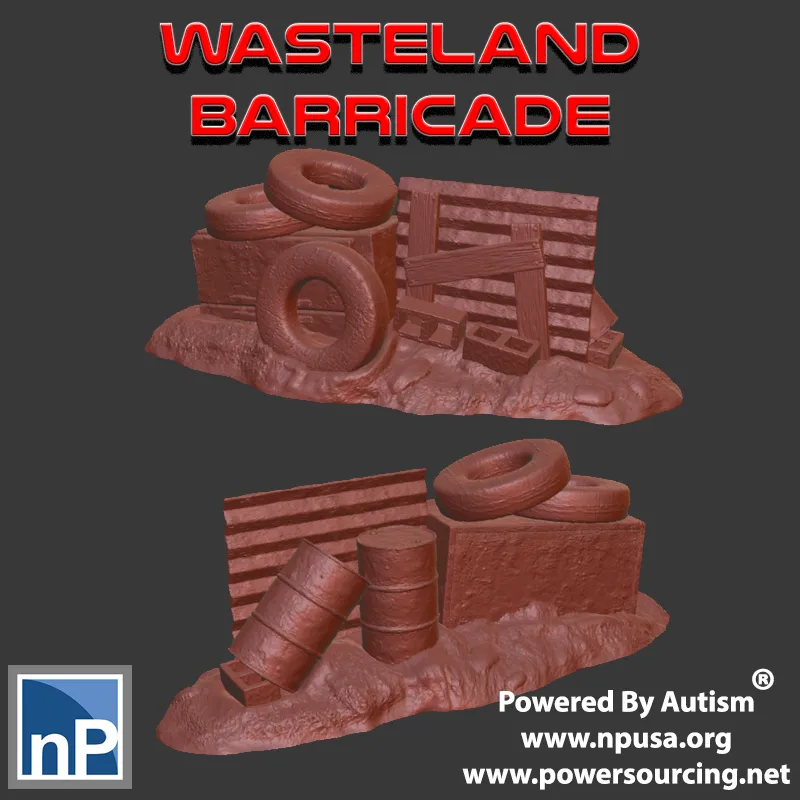 Wasteland Barricade 3D Print Model .c4d .max .obj .3ds .fbx .stl .blend 
