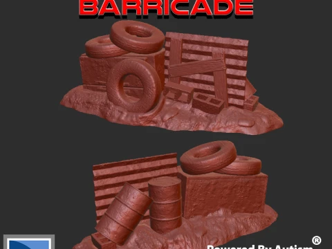 Wasteland Barricade 3D Print Model